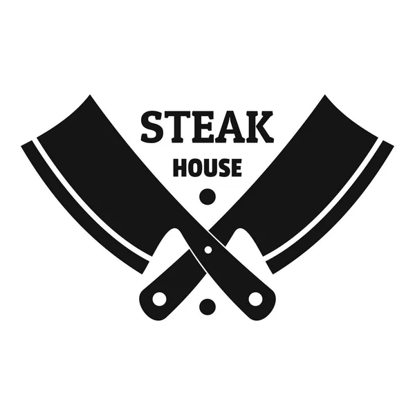 Logo de la maison Steak, style simple — Image vectorielle