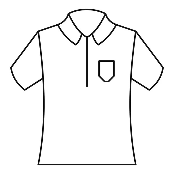 Icône de polo de bowling, style contour — Image vectorielle