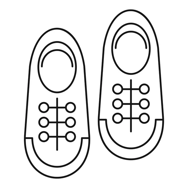 保龄球鞋图标, 轮廓样式 — 图库矢量图片