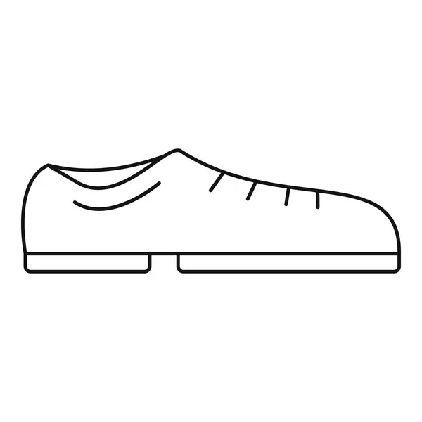 Icône de chaussure de bowling, style contour — Image vectorielle