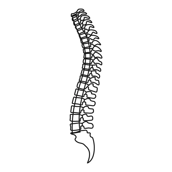 Icona della colonna vertebrale, stile contorno — Vettoriale Stock