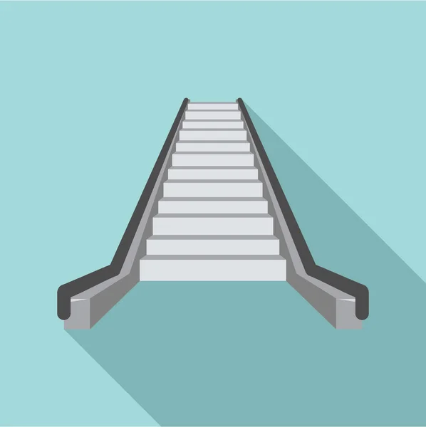 Icône escalator, style plat — Image vectorielle