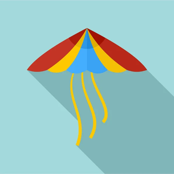 Kite-ikonen, platt stil — Stock vektor