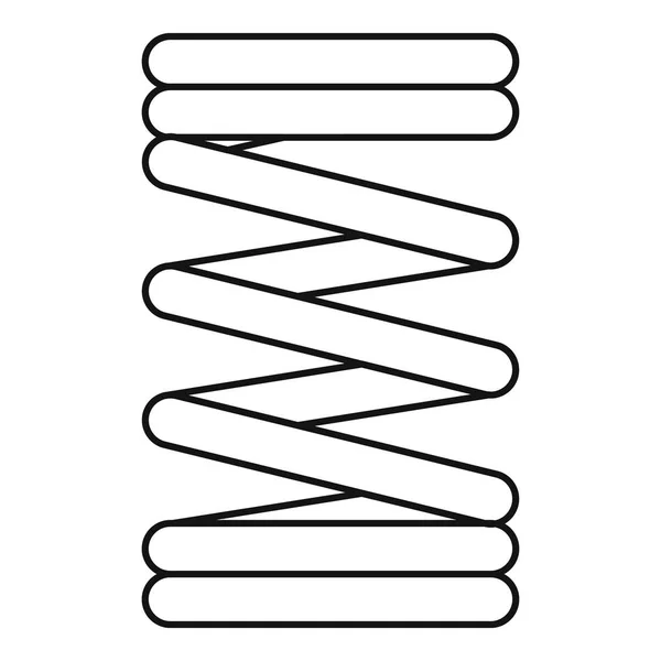 봄 코일 아이콘, 윤곽선 스타일 — 스톡 벡터