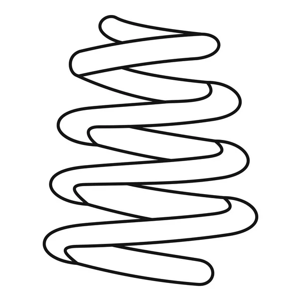 Icono espiral de la bobina, estilo de contorno — Vector de stock