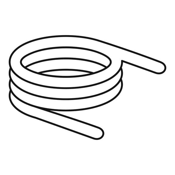 Иконка спиральной пружины, стиль контура — стоковый вектор