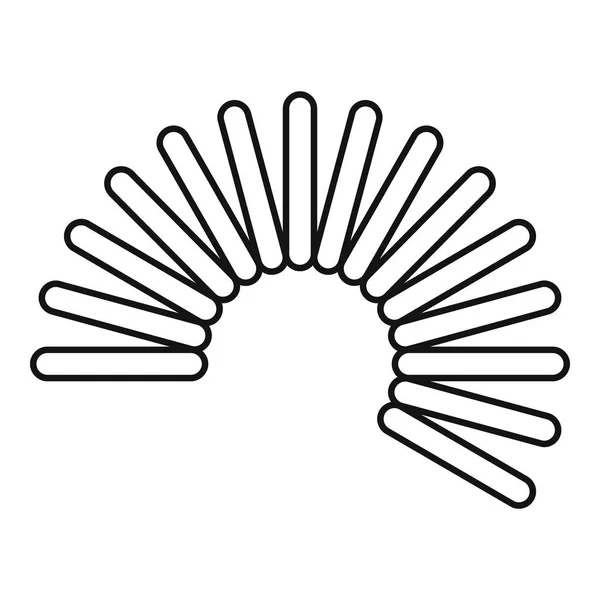 Гибкая иконка катушки проволоки, стиль контура — стоковый вектор