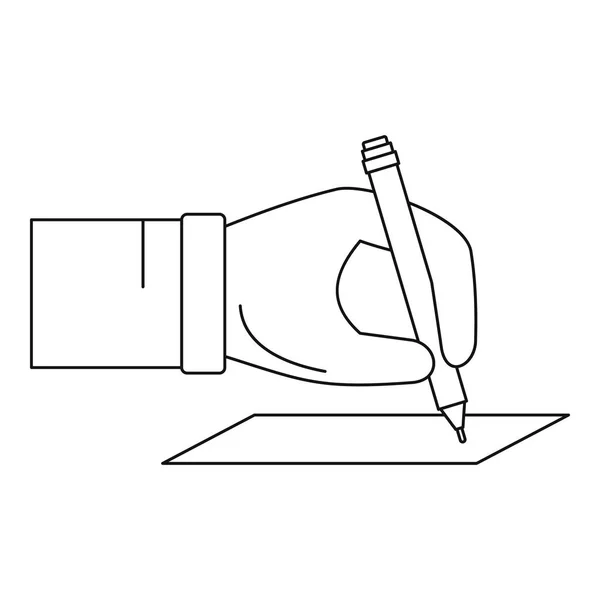 Signo de mano icono de la elección, esquema de estilo — Vector de stock