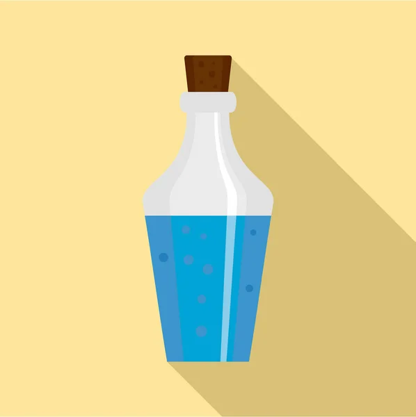 Icône bouteille de potion, style plat — Image vectorielle