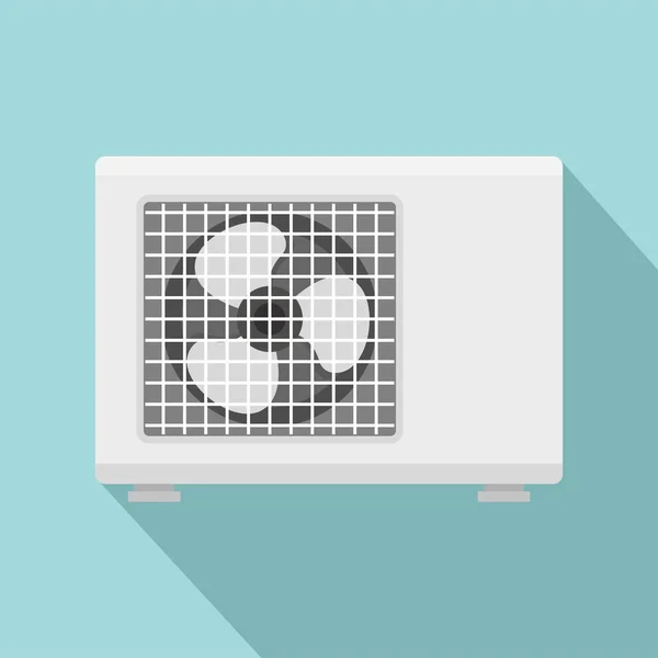 Outdoor conditioner fan icon, flat style — Stock Vector