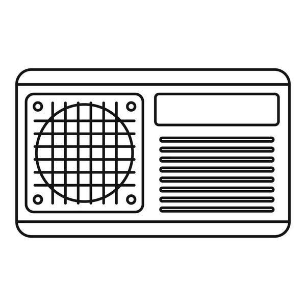 Conditioner fan pictogram, Kaderstijl — Stockvector