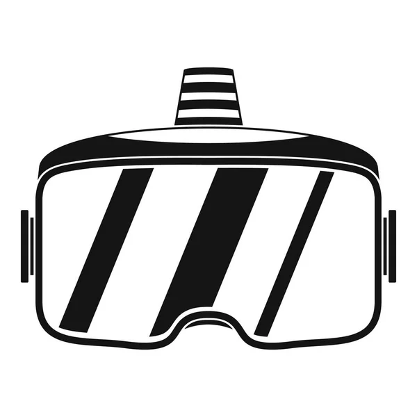 Vr óculos fone de ouvido ícone, estilo simples — Vetor de Stock