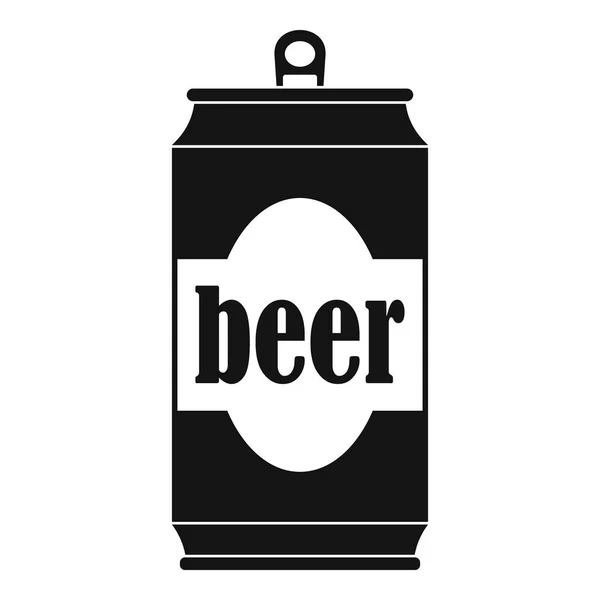 Beer can icon, simple style — Stock Vector
