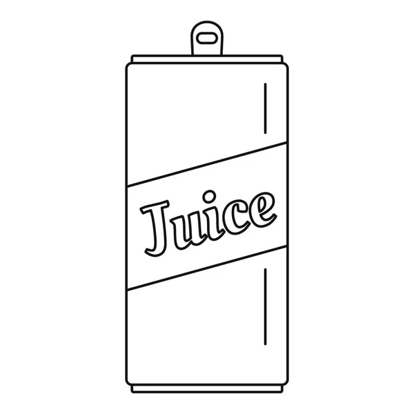 Icône de boîte de jus, style contour — Image vectorielle