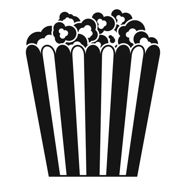 Cinéma Pop Corn Icône Boîte Illustration Simple Icône Vectorielle Boîte — Image vectorielle