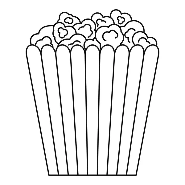 Kino-Popcorn-Box-Symbol, Outline-Stil — Stockvektor