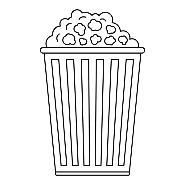 Icona della scatola di popcorn, stile contorno — Vettoriale Stock