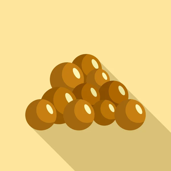 Icono de semilla de mostaza, estilo plano — Vector de stock