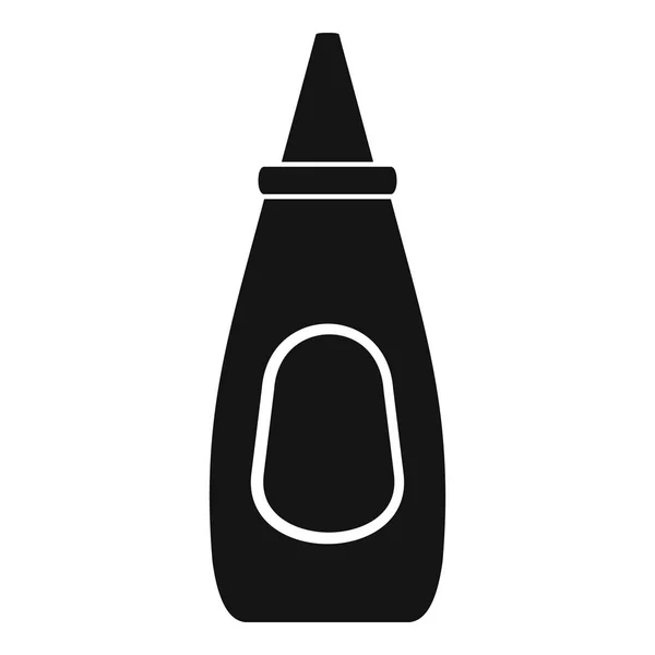 Senfflaschen-Ikone, einfacher Stil — Stockvektor