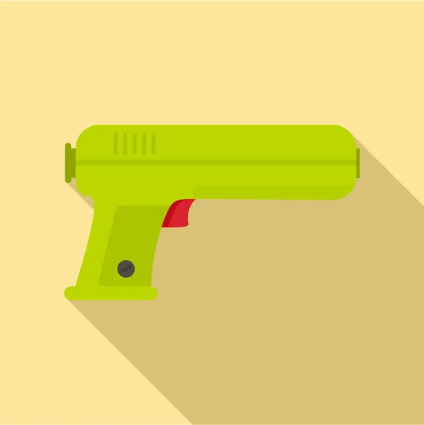 Zabawka pistolet na wodę ikona, płaski — Wektor stockowy