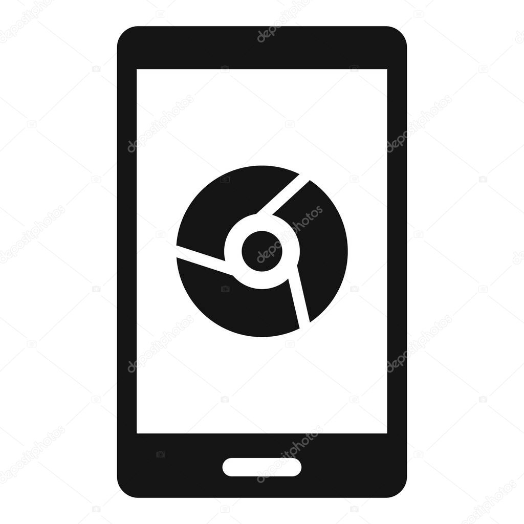 Smartphone web surf icon, simple style