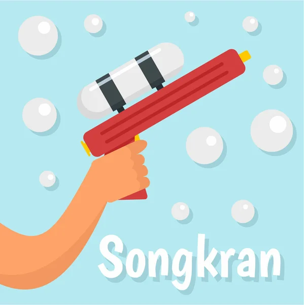 Songkran háttér, lapos stílusú — Stock Vector