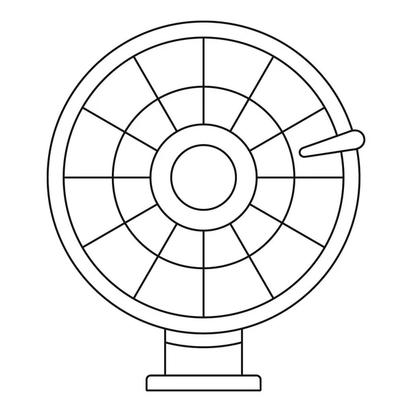 Ícone Roda Sorte Cor Esboço Ícone Vetor Roda Sorte Cor —  Vetores de Stock