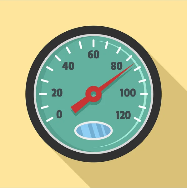 Automatische snelheidsmeter pictogram, vlakke stijl — Stockvector