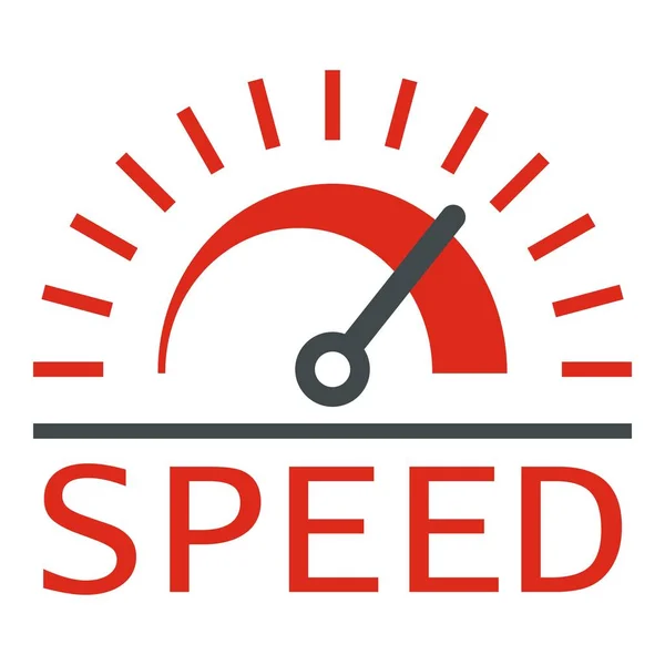 Logo cruscotto velocità, stile piatto — Vettoriale Stock