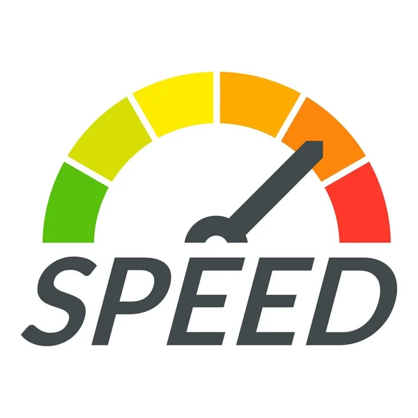 Speedometer design logo, flat style — Stock Vector