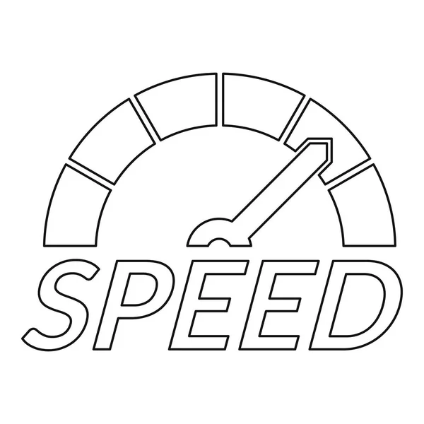 Speedometer design logo, outline style — Stock Vector