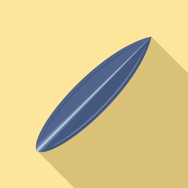 Icône de planche de surf bleue, style plat — Image vectorielle