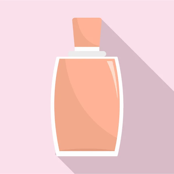 Elegant woman perfume icon, flat style — Stock Vector