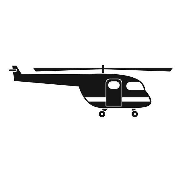 Kurtarma helikopteri simgesi, basit tarzı — Stok Vektör
