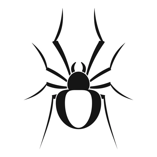 Siyah evi örümcek simgesi, basit tarzı — Stok Vektör