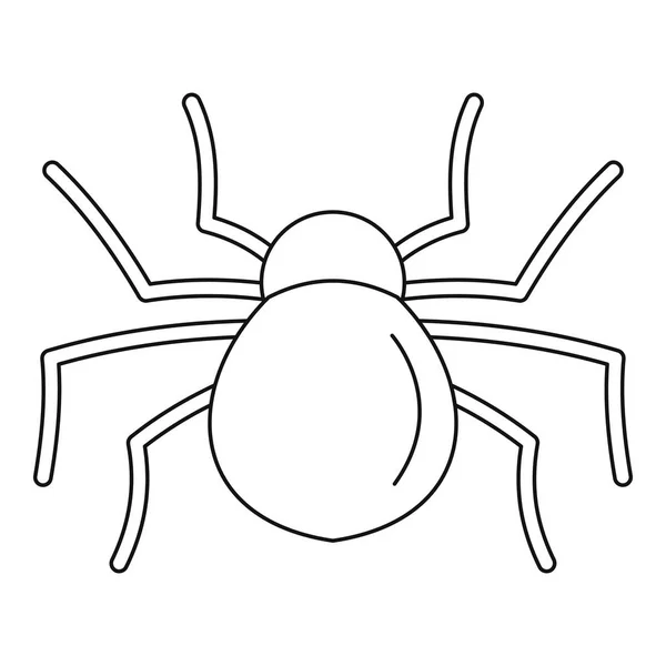 Female mouse spider icon, outline style — Stock Vector