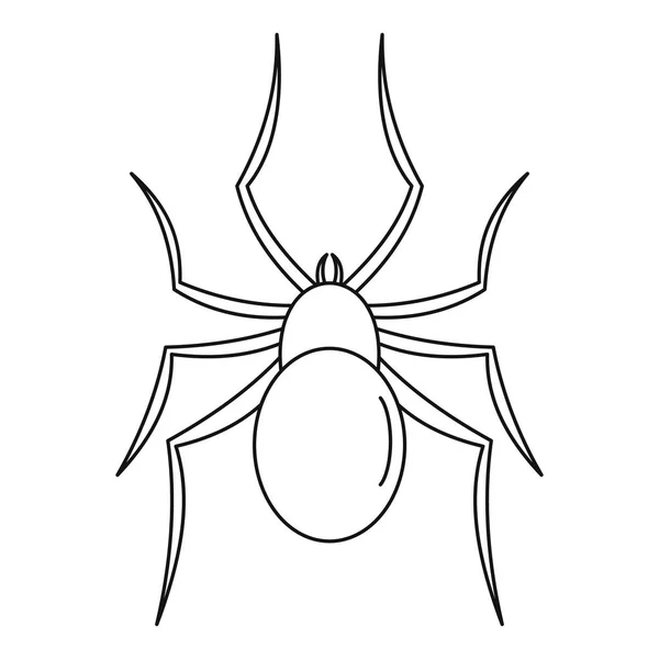 Erkek fare örümcek simgesi, anahat stili — Stok Vektör