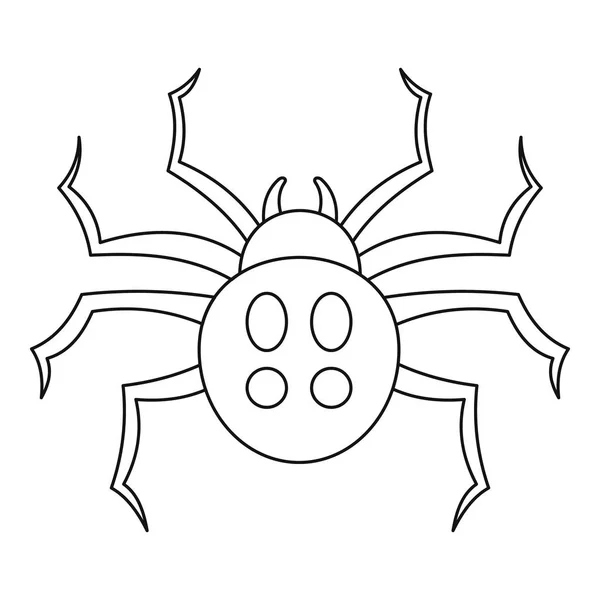 Garden spider icon, outline style — Stock Vector