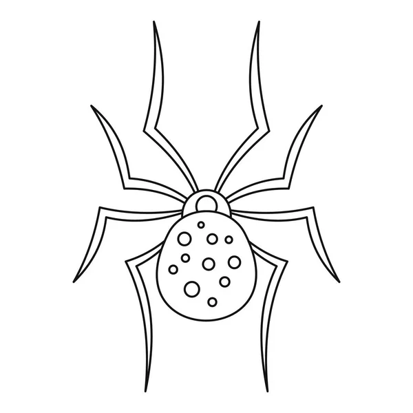 Spider icon, outline style — Stock Vector