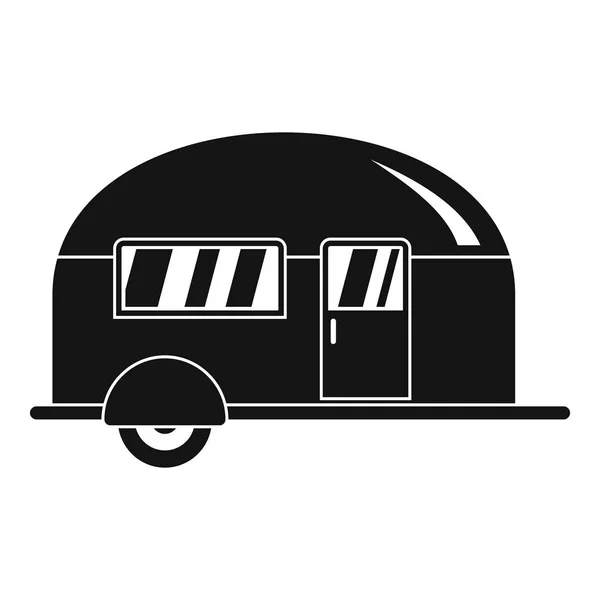 Kamp karavan simgesi, basit tarzı — Stok Vektör
