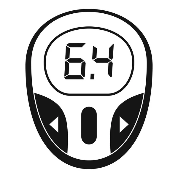 Glucose meter pictogram, eenvoudige stijl — Stockvector