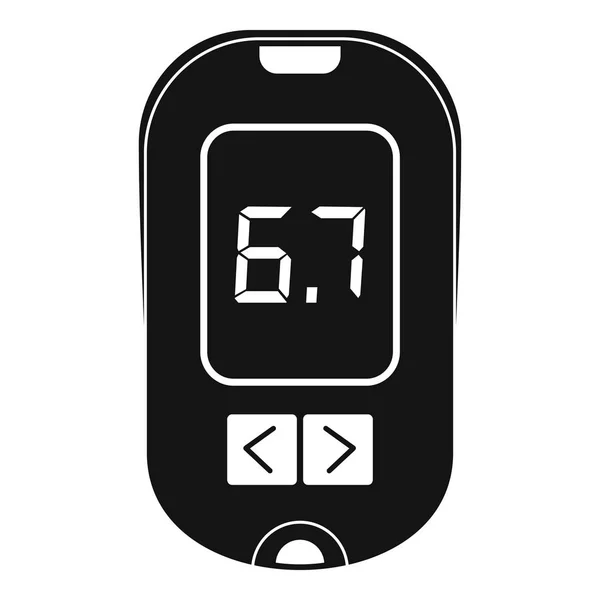 Glucometer icon, simple style — Stock Vector