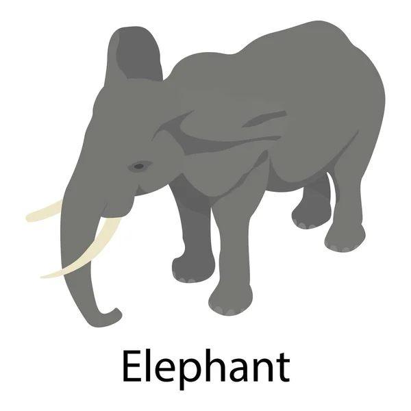 Ícone de elefante, estilo isométrico —  Vetores de Stock