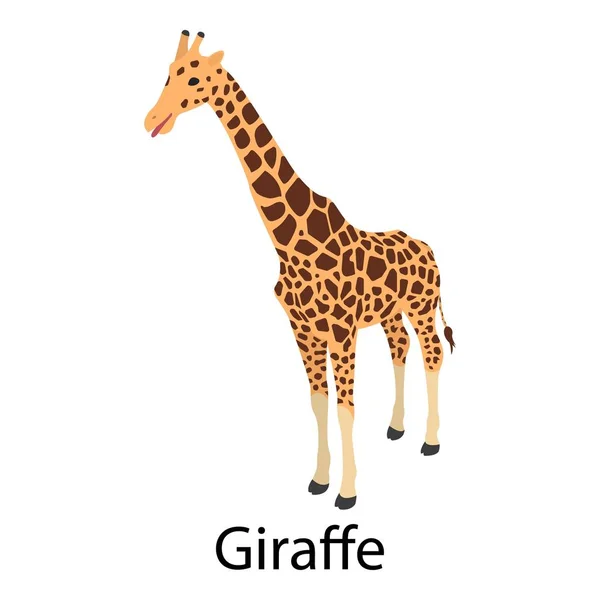 Піктограма Жирафа, ізометричний стиль — стоковий вектор