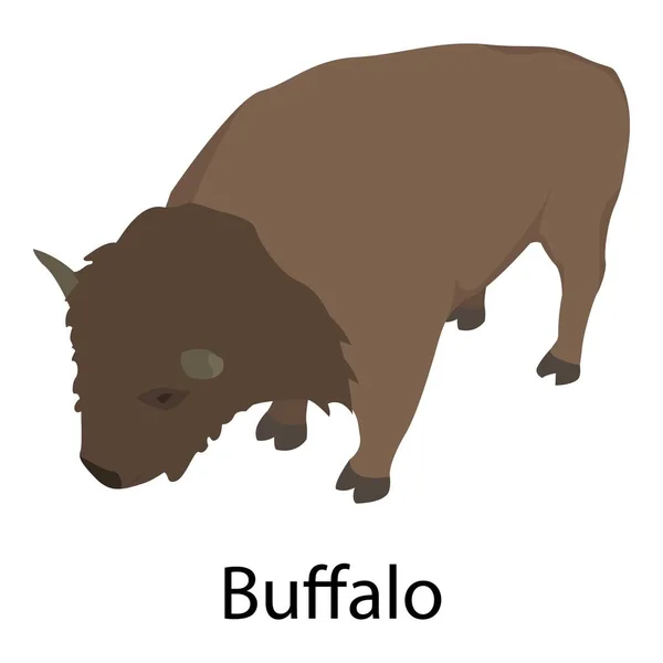 Ícone de búfalo, estilo isométrico —  Vetores de Stock
