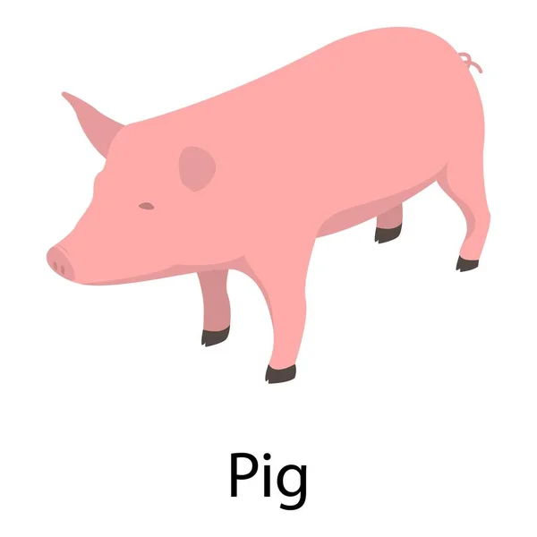 猪图标, 等距样式 — 图库矢量图片