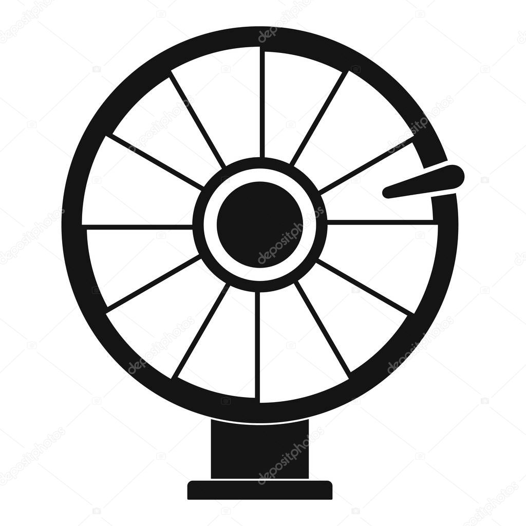 Color lucky wheel icon, simple style