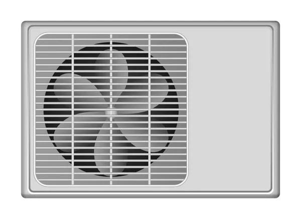 Acondicionador para exteriores maqueta del ventilador, estilo realista — Vector de stock