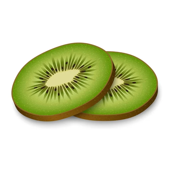Plátky kiwi maketa, realistický styl — Stockový vektor