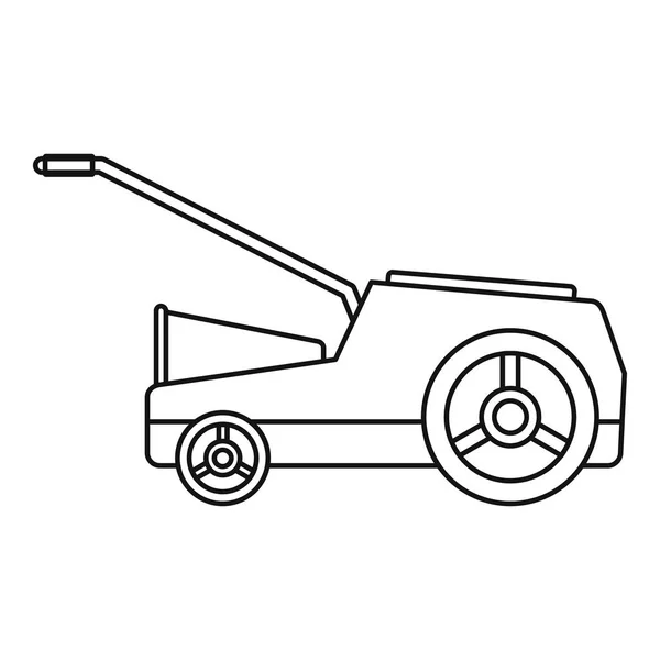 Icono de máquina cortadora de césped, estilo de contorno — Archivo Imágenes Vectoriales